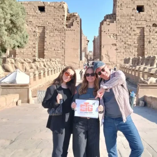Travelers at Karnak Temple during the 6 Days Cairo, Luxor & Aswan Tour Package