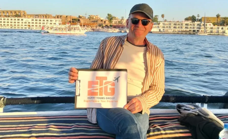 Traveler enjoying the Nile during 7 Nights Nile Cruise Aswan with Egypt Tours Group