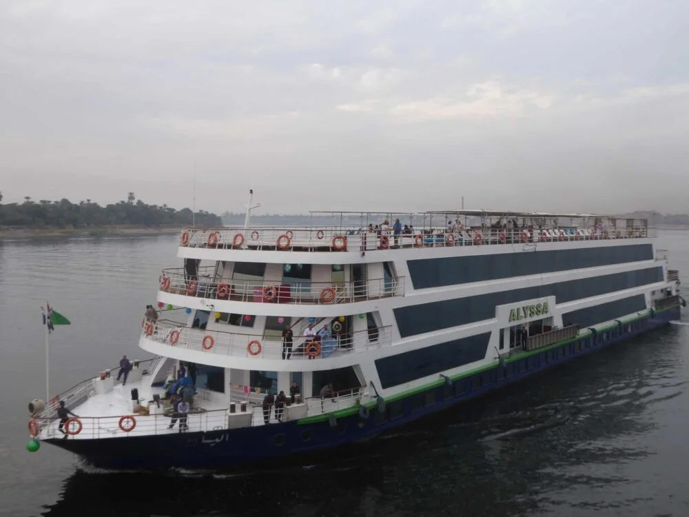 Scenic Nile River Cruise in Aswan through Egypt Tours Group's perspective.