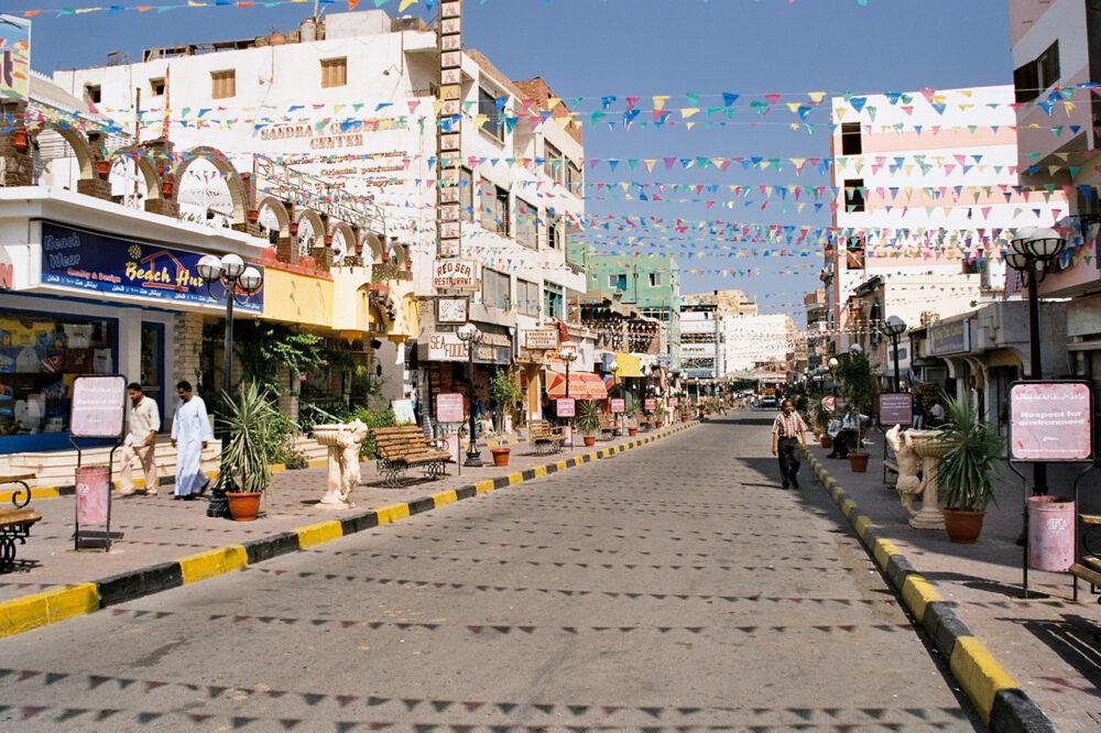 Bustling streets of El Dahar, Hurghada
