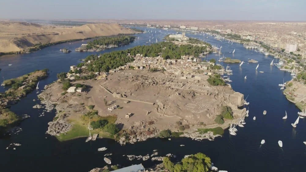 Scenic view of Elephantine Island through Egypt Tours Group's lens.