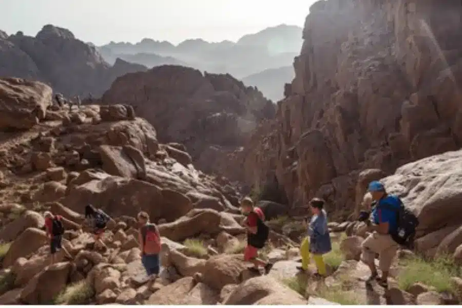 Visitors discovering the amazing mountains of Sinai - What Continent Is Egypt In? Geography, History, and Why It Matters for Travelers - Egypt Tours Group