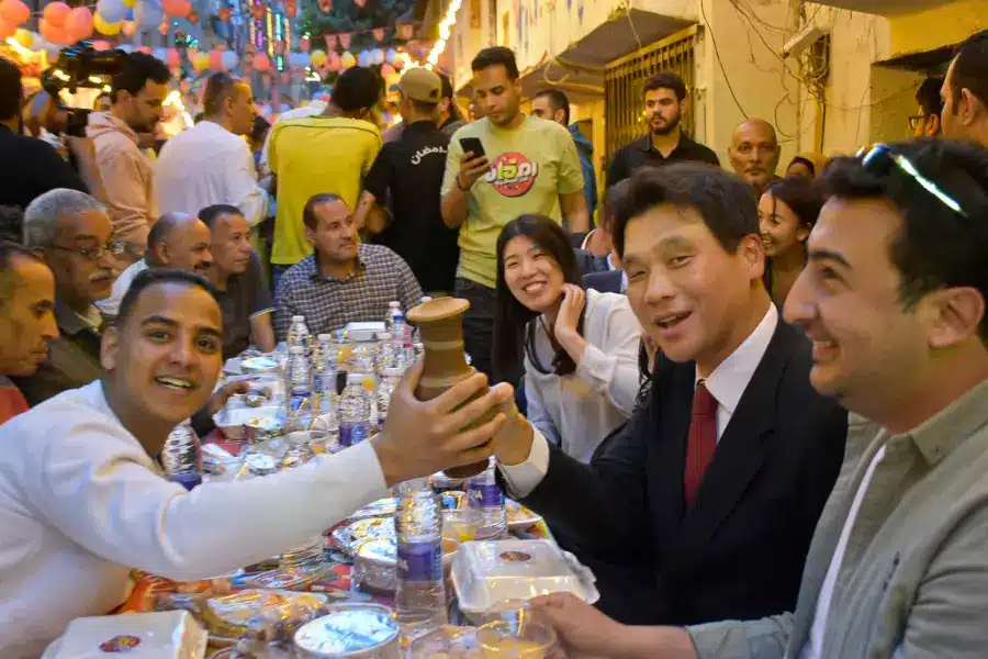 The Ambassador of South Korea in Egypt enjoying Ramadan Iftar table with Egyptians - Ramadan in Egypt: What Travelers Should Know Before Visiting - Egypt Tours Group