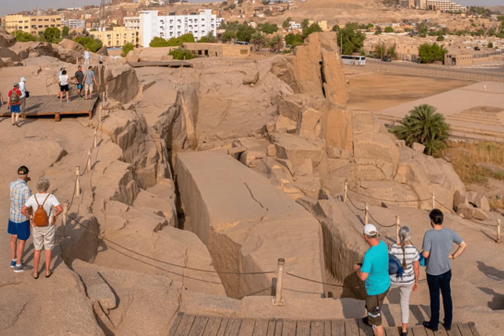 The colossal Unfinished Obelisk explored by Egypt Tours Group.