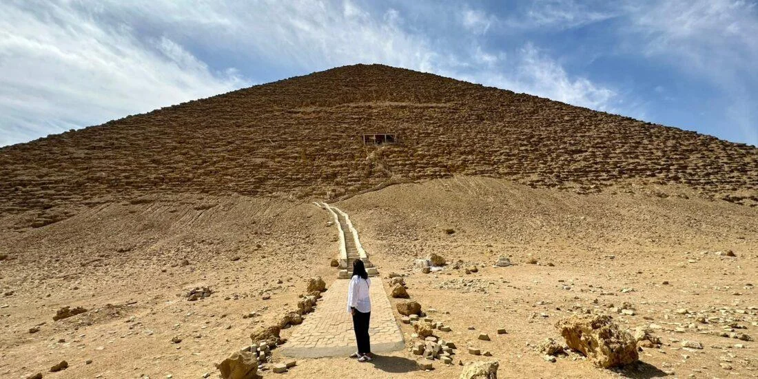 The Great Pyramid of Khufu on Giza Pyramids Half Day Tour