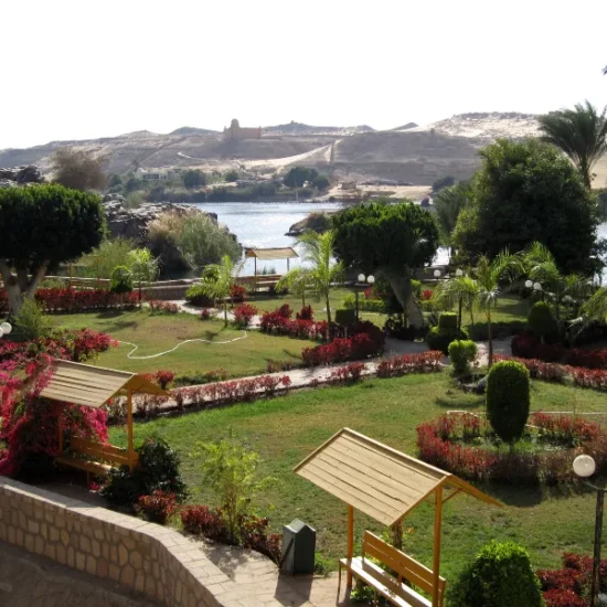 Kitchener Island view from a traditional felucca ride in Aswan