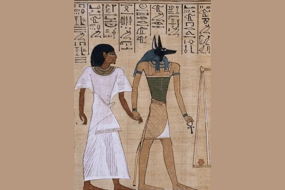 Ancient Egyptians worship Anubis as protector of tombs