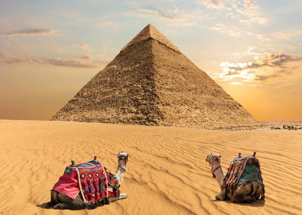 view emphasizing the height of Khafre Pyramid