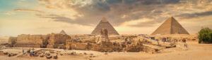 Aerial view of the Giza Pyramids Complex