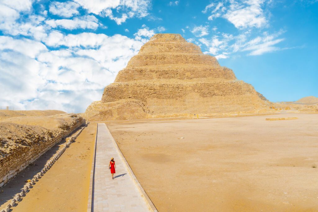Saqqara Step Pyramid - Ancient Wonder in Cairo on Your 2 Days Cairo Trip from Hurghada by Vehicle