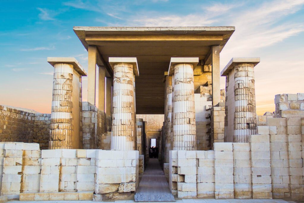 Mortuary Temple at Saqqara Pyramid - Day Trip to Pyramids from Hurghada by plane