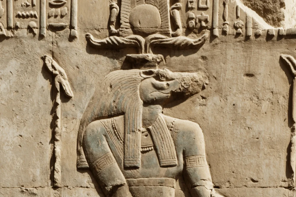 Artistic depiction of God Sobek with Egypt Tours Group.