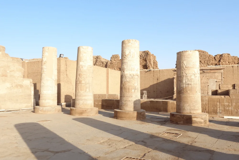 Stunning view of the columns at Kom Ombo Temple with Egypt Tours Group