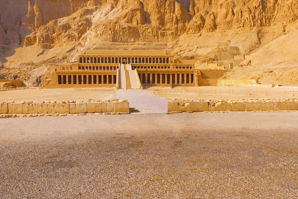 Lower and Central Courts at the Temple of Hatshepsut in Luxor
