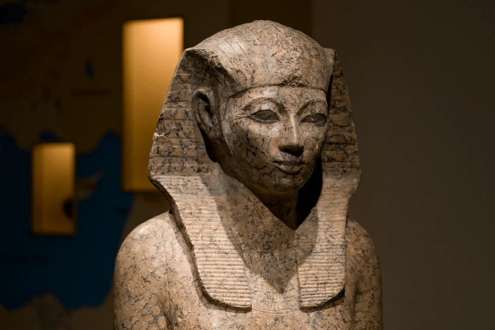 Queen Hatshepsut – statue and reliefs associated with the female pharaoh