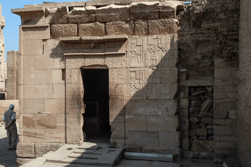 View of the Chapel of Sobek at Kom Ombo Temple with Egypt Tours Group