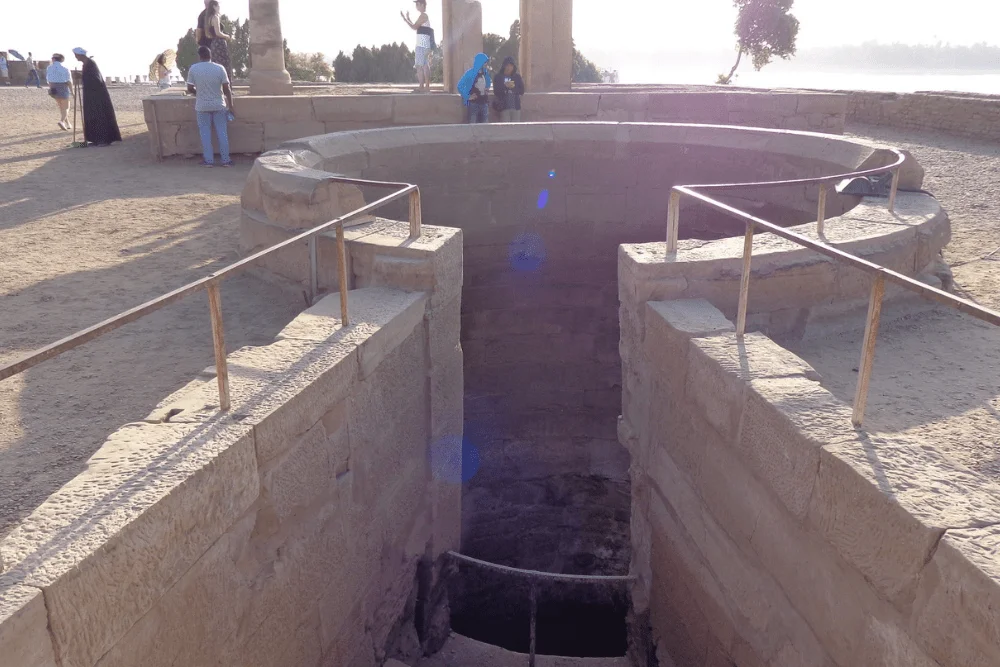 Image of the Nilometer at Kom Ombo Temple with Egypt Tours Group.