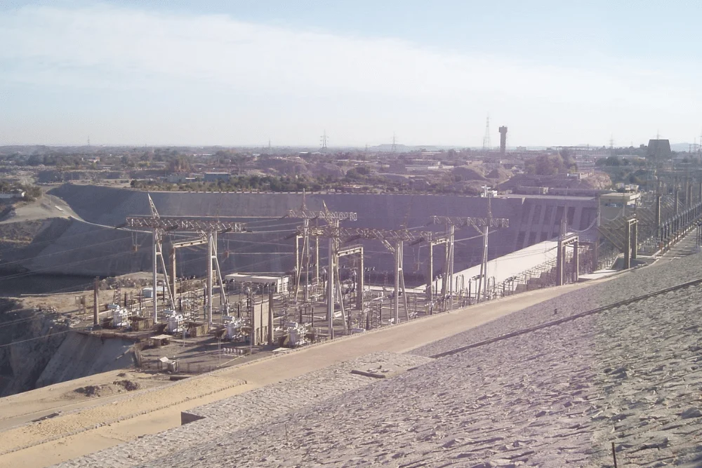 Modern Aswan Dam construction