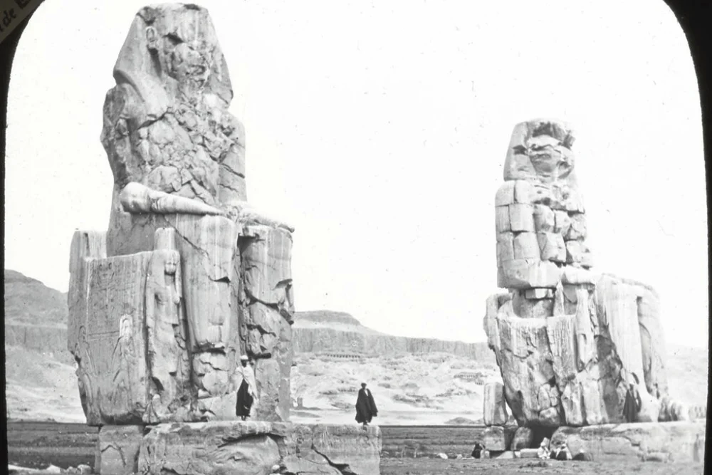 the Colossi of Memnon construction