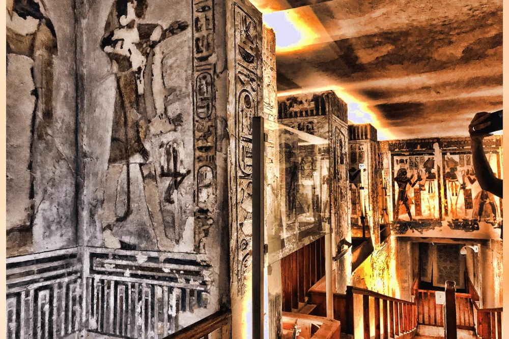 Wall decorations inside the tombs of the Valley of the Kings