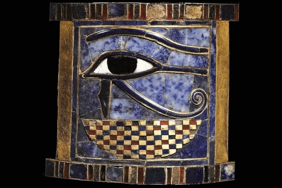 Ancient amulets featuring the Eye of Horus with Egypt Tours Group.