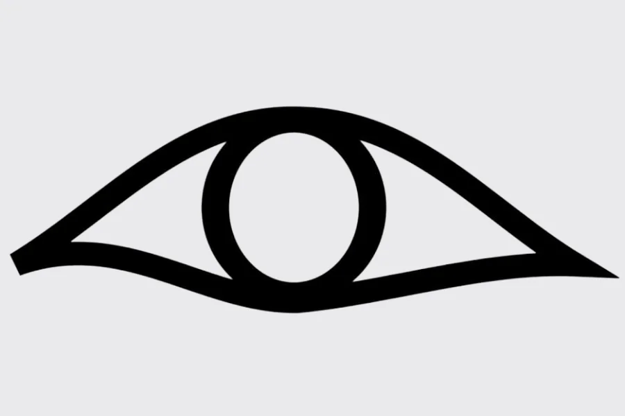 Hieroglyphic representation of the Eye of Horus as a symbolic element with Egypt Tours Group.