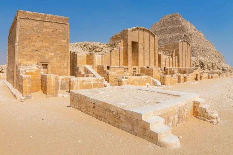 Saqqara Pyramid Complex in Giza Governorate, Egypt