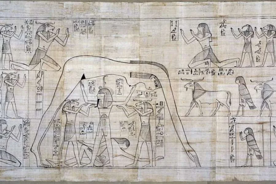 The creation of humans and the moon - Egypt Tours Group The creation of humans and the moon - Egypt Tours Group