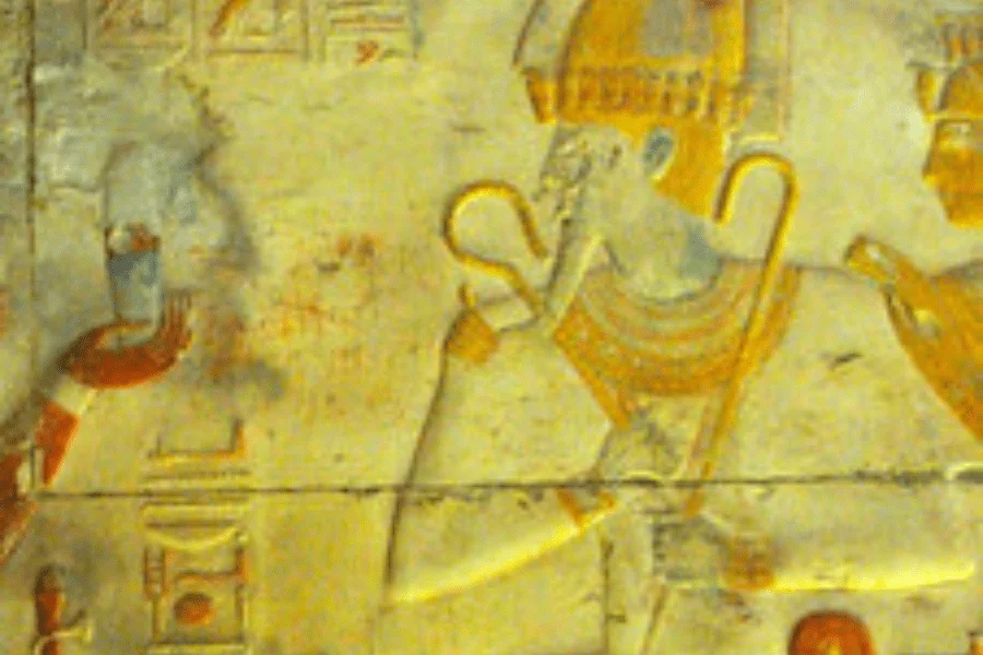 Osiris myth: chest of Set, revival by Isis, and birth of Horus