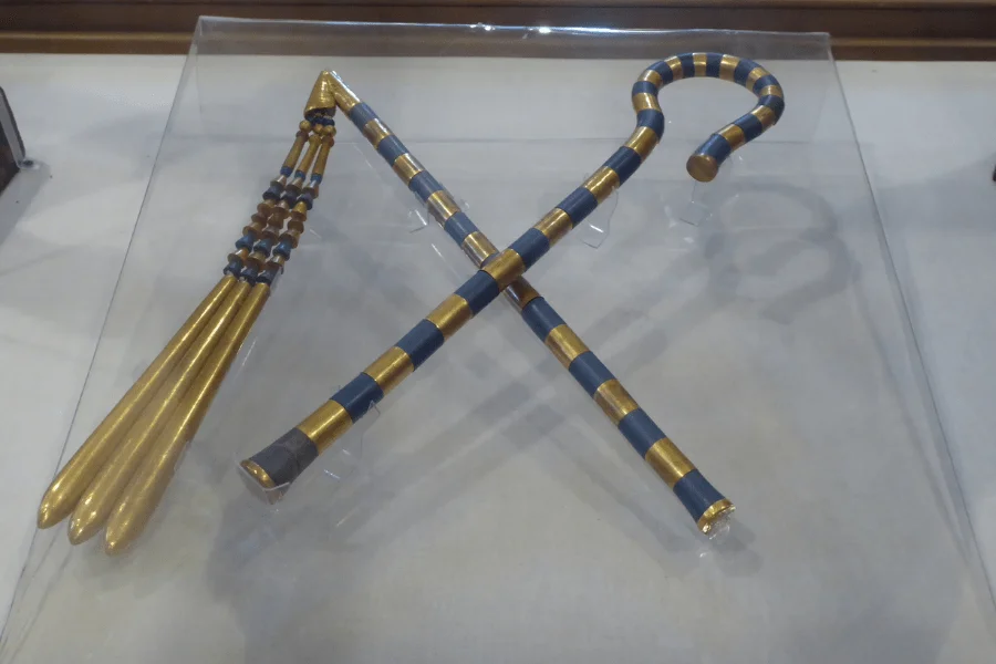 Crook and flail symbol of royal power