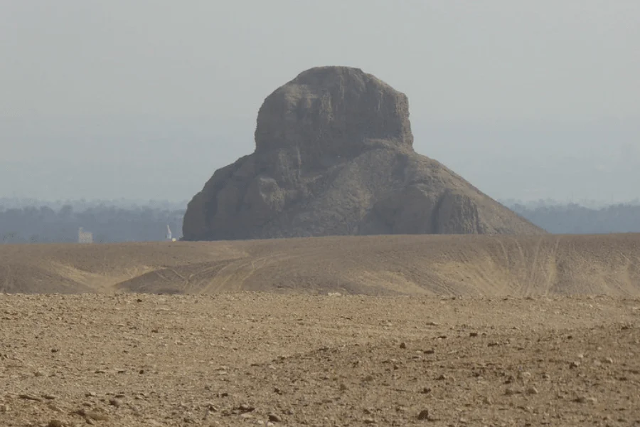 The black Egyptian pyramid.