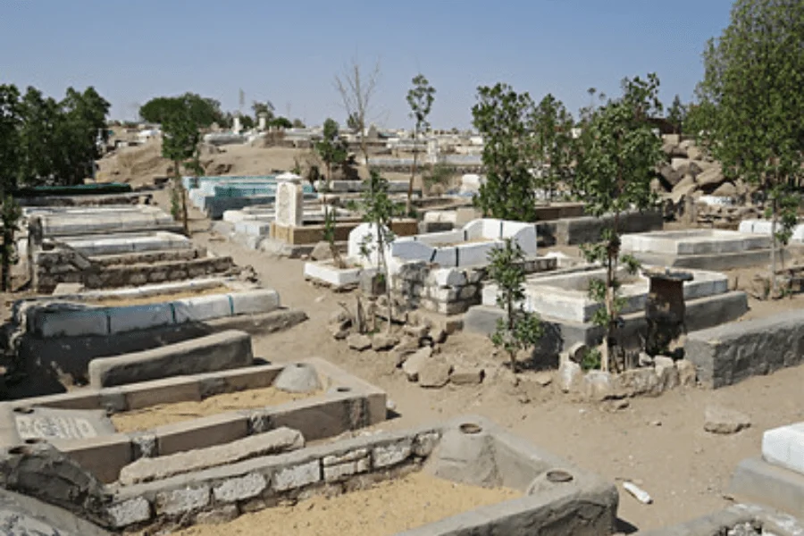 Aswan cemetery with Islamic-era Egyptian tombs
