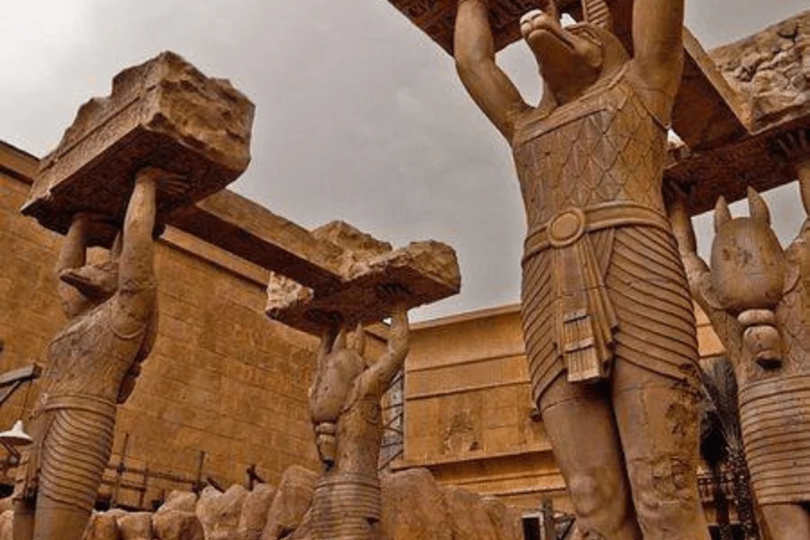 Anubis as the Egyptian dog god guarding the dead