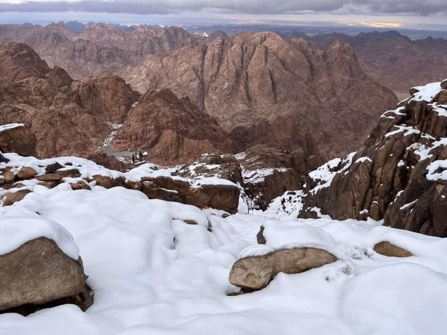 Majestic view of Mount Sinai Egypt at sunset