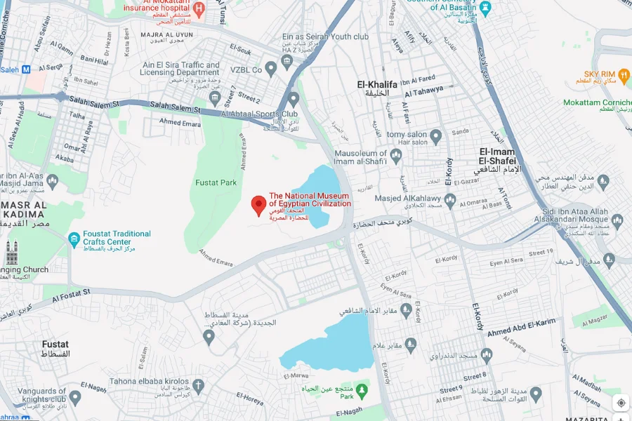 Location of the National Museum of Egyptian Civilization