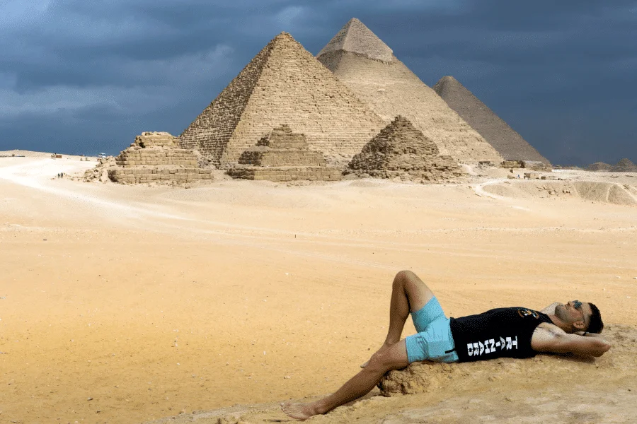 The three main pyramids of Giza Necropolis: Khufu, Khafre, and Menkaure