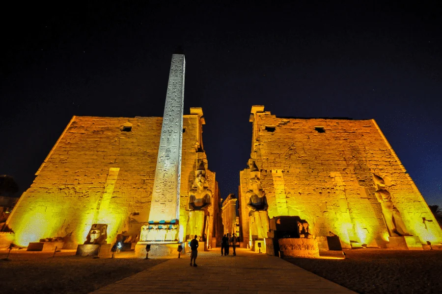 Luxor Temple at night