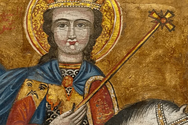 Early Christian painting at the Coptic Museum in Cairo, Egypt. Egypt Tours Group.