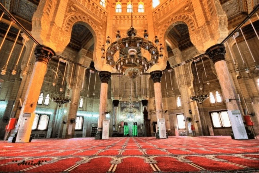 Abu  Al Abbas Al Morsi Mosque, interior view Egypt Tours Group.