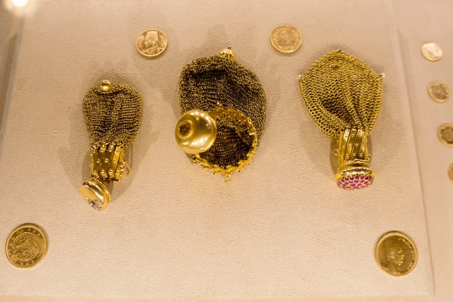 Jewelries at  Royal jewelry museum, interior view. Egypt Tours Group.