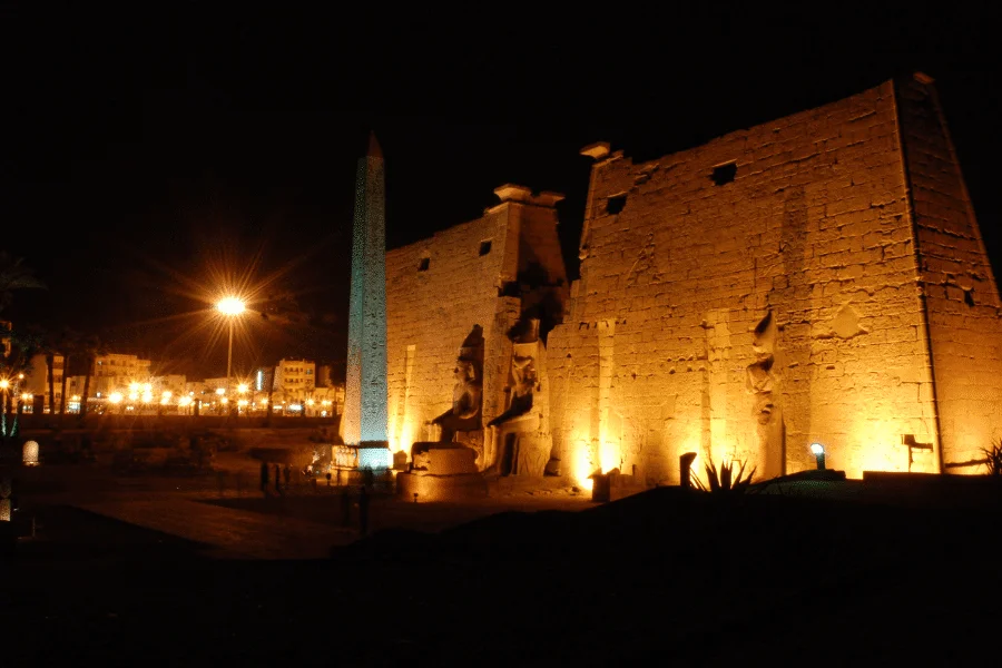 Luxor Temple at night