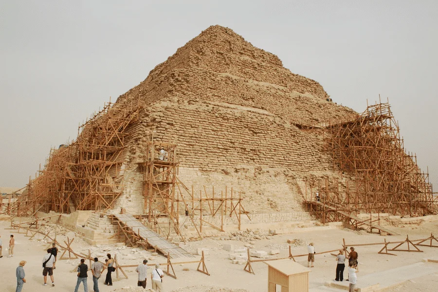 Saqqara Step Pyramid, during our 10 Days Cairo, Nile Cruise & Alexandria Tour