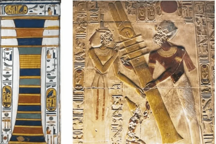 Ancient Egyptian Djed symbol representation