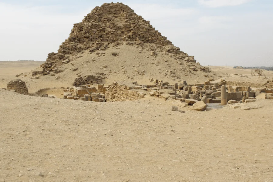 An abandoned Egyptian pyramid in Abusir