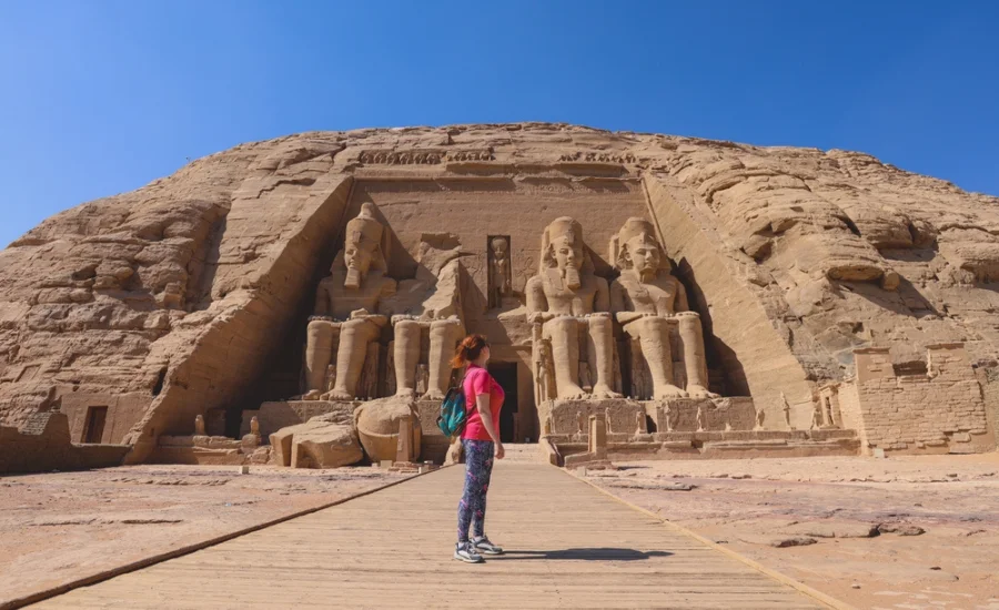 Abu Simbel Temple with colossal statues of Ramses II - 12 Days Cairo, Nile Cruise, Hurghada & Bahariya Oasis Tour