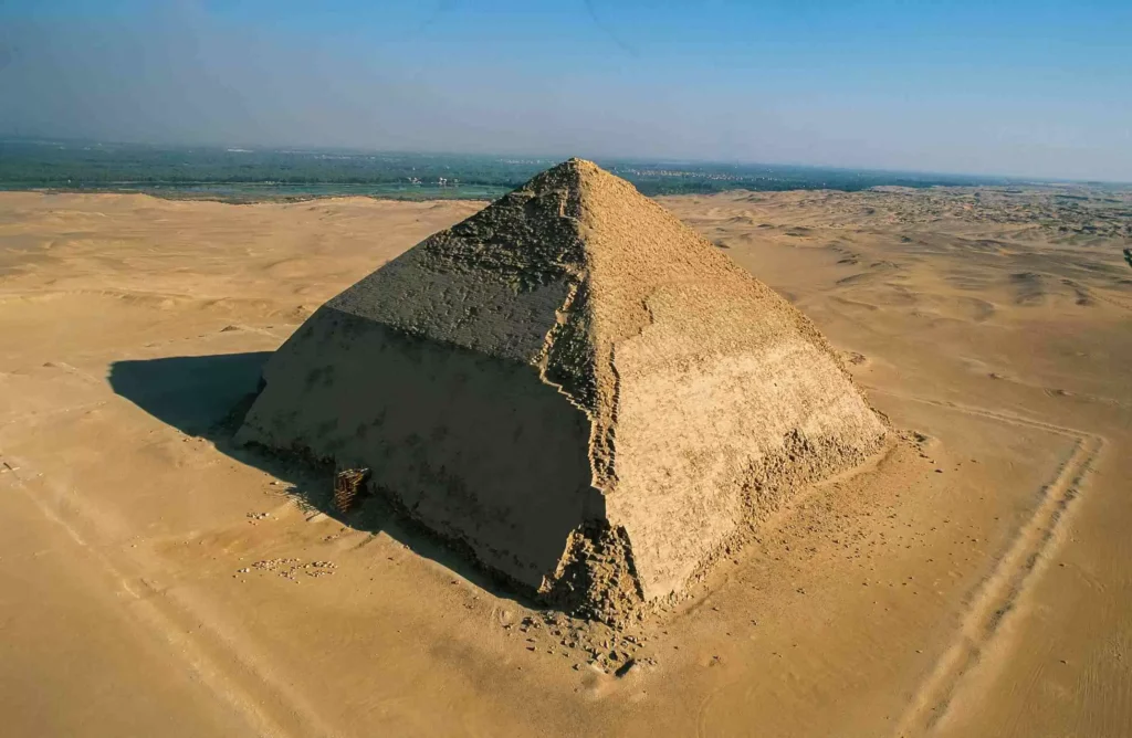 View of the Red Pyramid and Bent Pyramid in Dahshu - 13 Days Cairo, Alexandria, Siwa, Abu Simbel & Luxor Tour