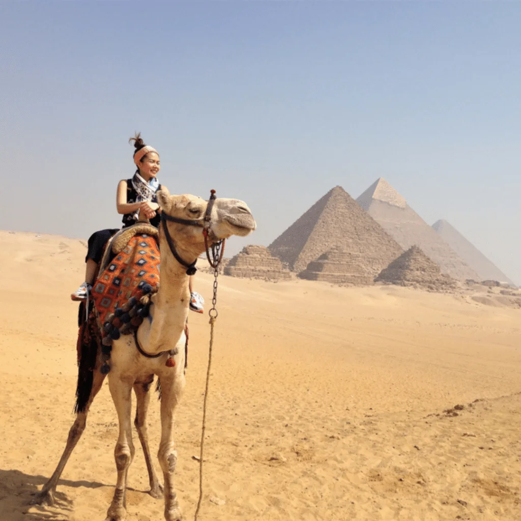 Giza Pyramids, iconic wonders of ancient Egypt a part of our 8 Days Egypt Tour.