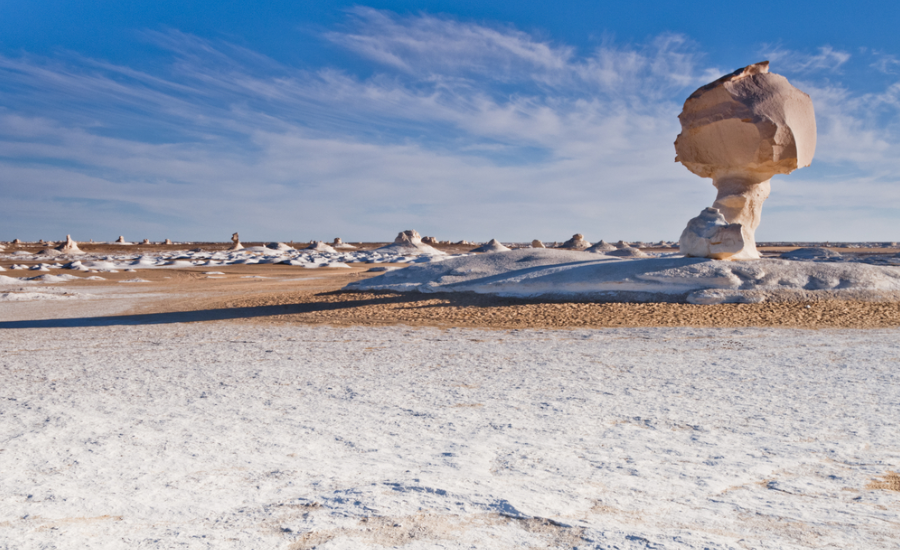 Stunning landscapes of the White Desert in Egypt - 10 Days Cairo, Nile Cruise, Bahariya Oasis & White Desert Tour