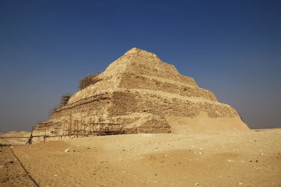 Step Pyramid of Saqqara, Egypt’s first stone pyramid, built for Pharaoh Djoser - 7 Days Cairo and Hurghada Holiday Package
