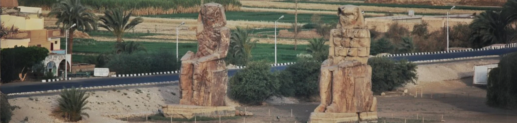 The Colossi of Memnon during our El Gouna to Luxor day tour